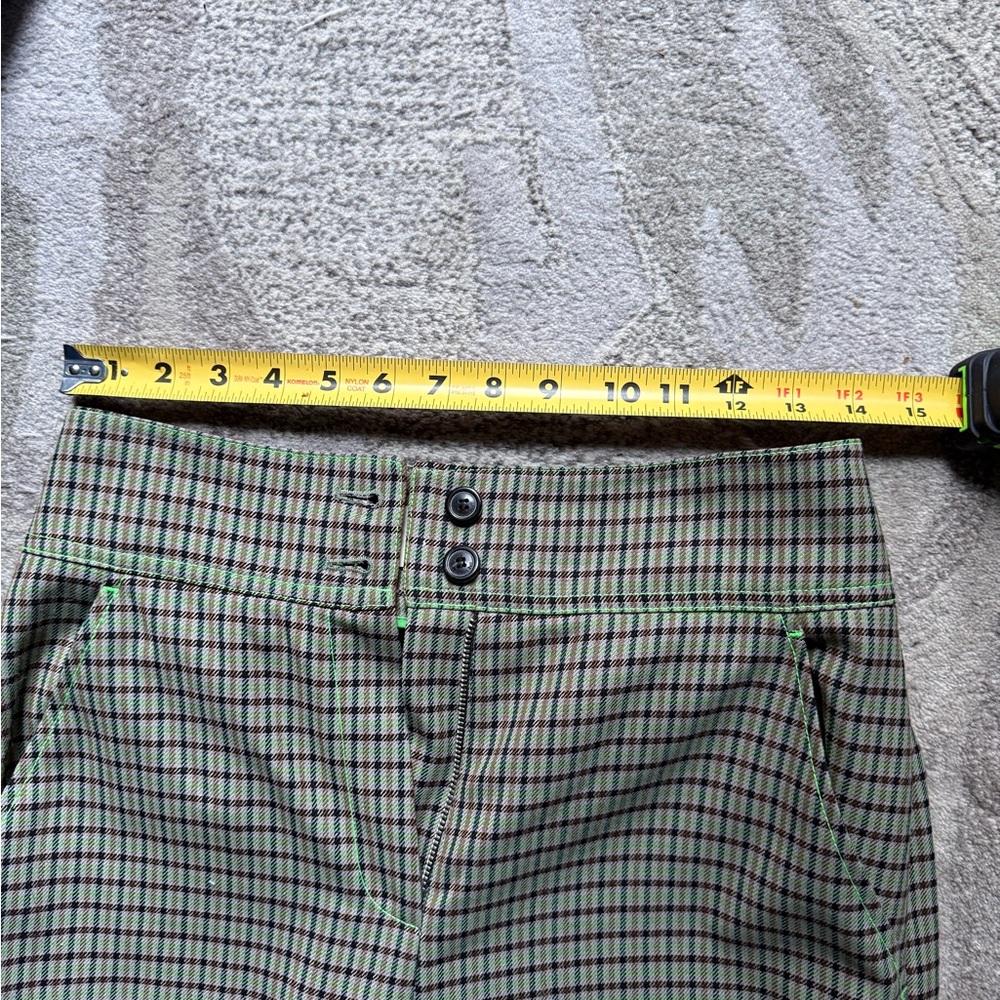 Andersson Bell Celina side pleat plaid green pants NWOT - Picture 12 of 16